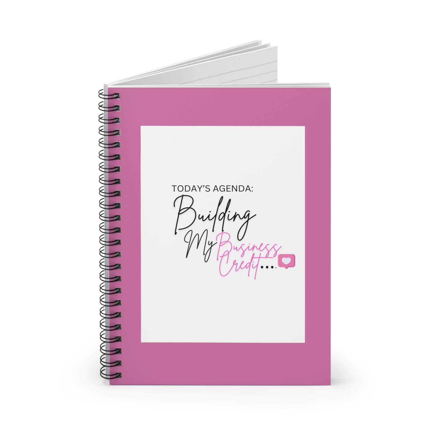 Business Credit Building Spiral Notebook - Agenda Planner for Entrepreneurs