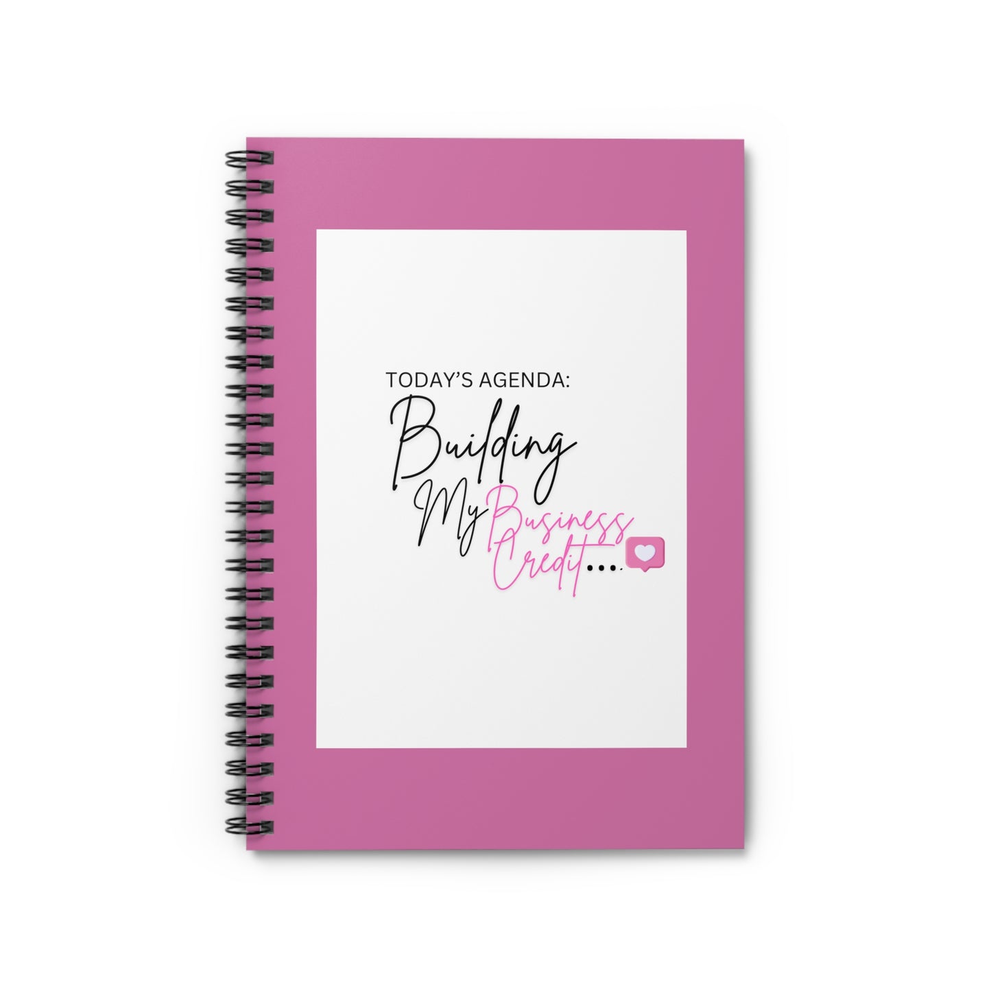 Business Credit Building Spiral Notebook - Agenda Planner for Entrepreneurs