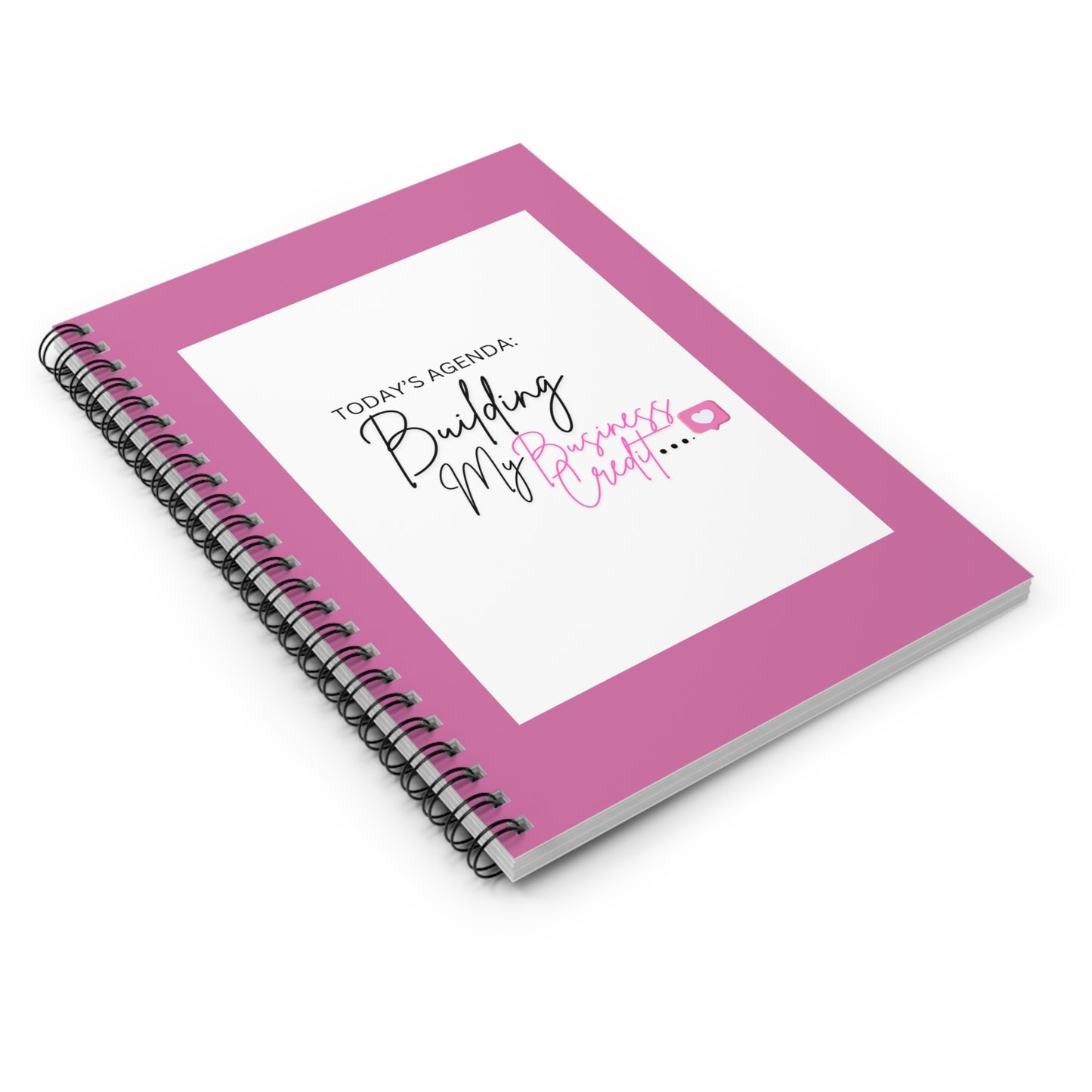 Business Credit Building Spiral Notebook - Agenda Planner for Entrepreneurs